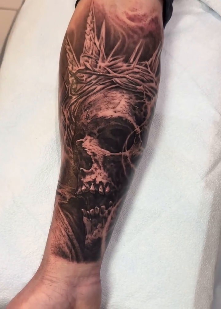 Tattoo by @dannylepore — dark_realism, black_and_grey