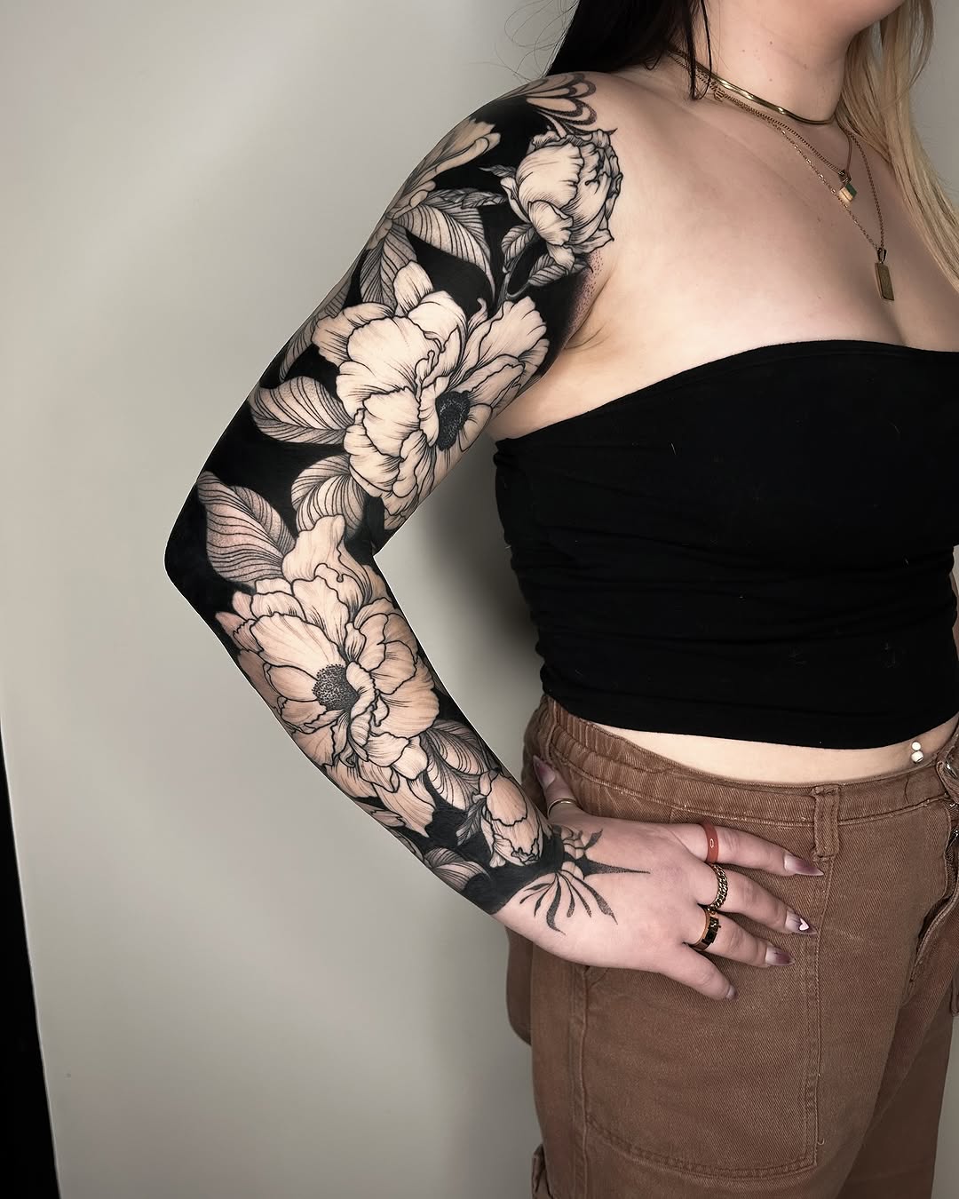 Tattoo by @crystalthornstattoo — blackwork, realism
