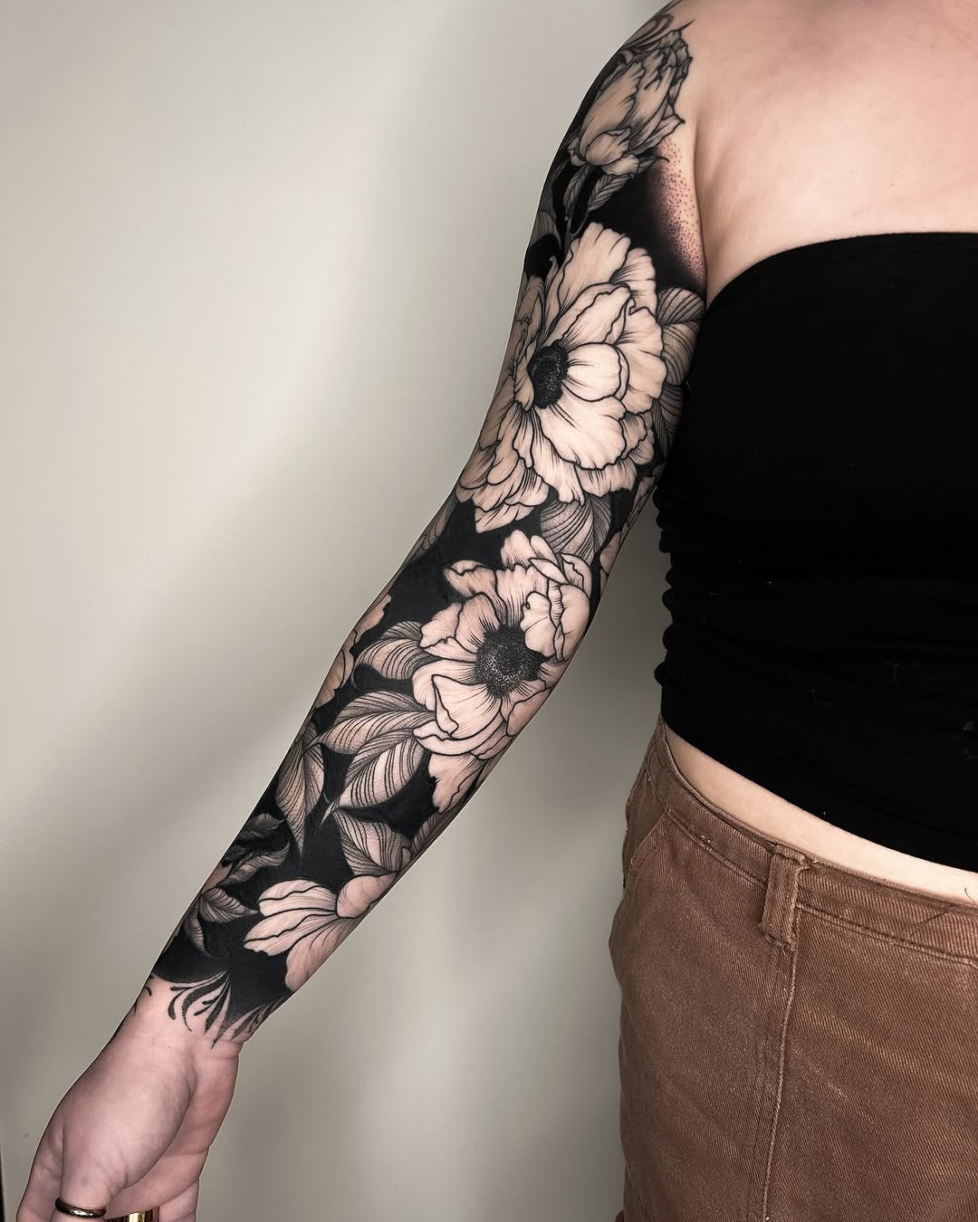 Tattoo by @crystalthornstattoo — black_and_grey, ornamental