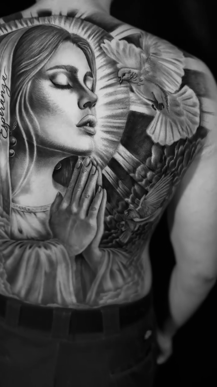 Tattoo by @tattoo_katie — realism, black_and_grey