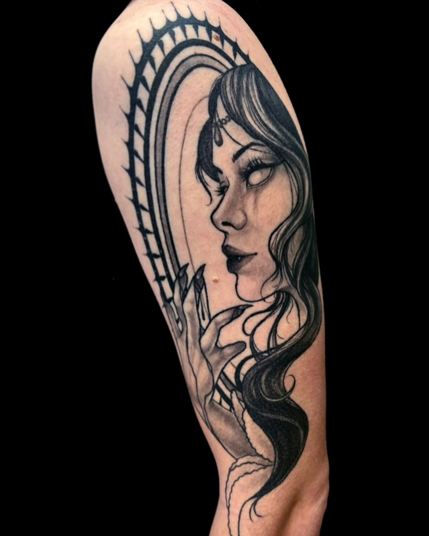 Tattoo by @chalmskinart — black_and_grey, realism