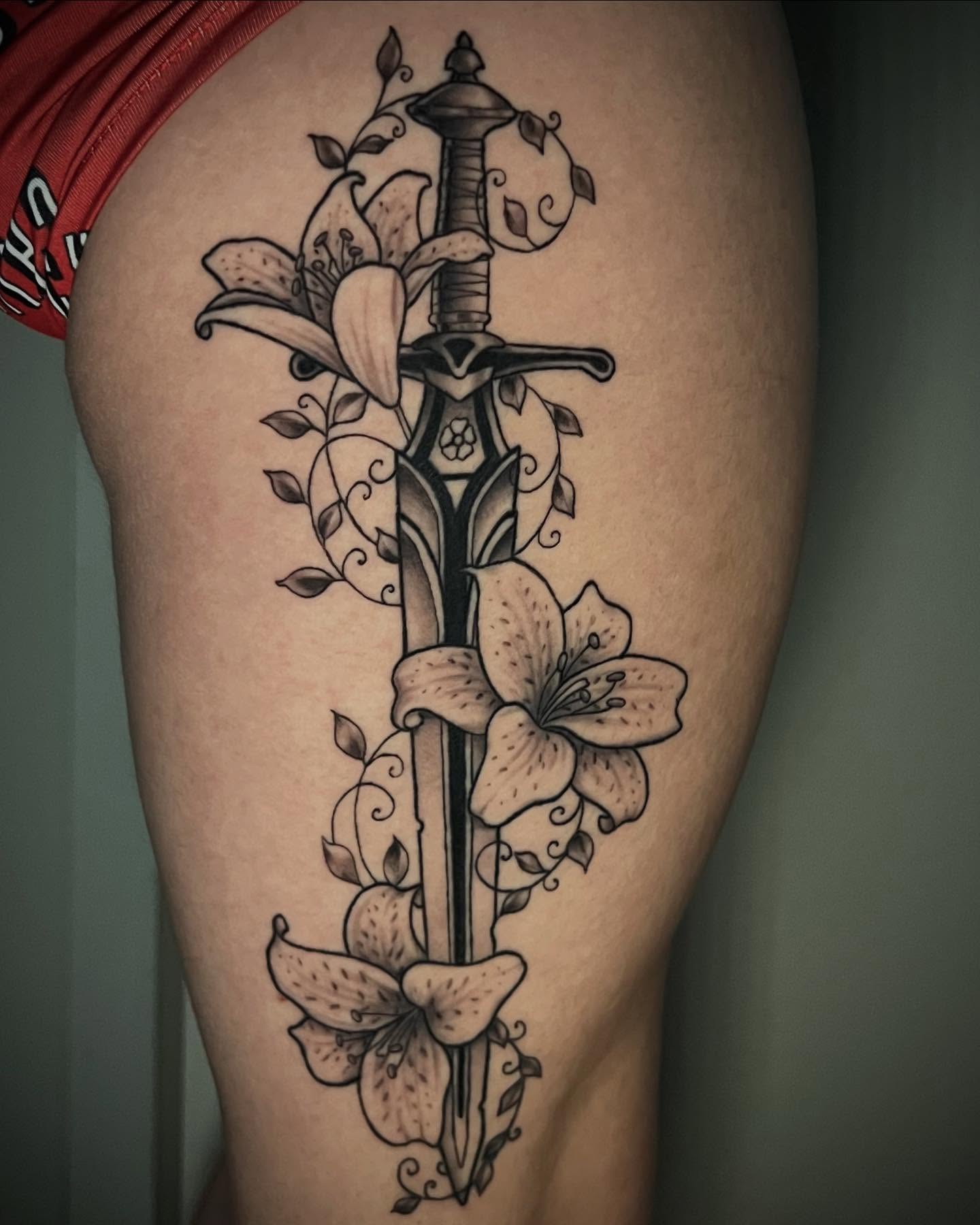 Tattoo by @keithgobleart — black_and_grey, ornamental