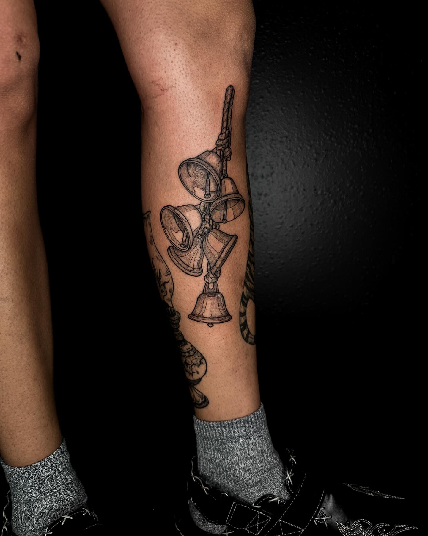 Tattoo by @faunawitchtattoo — black_and_grey