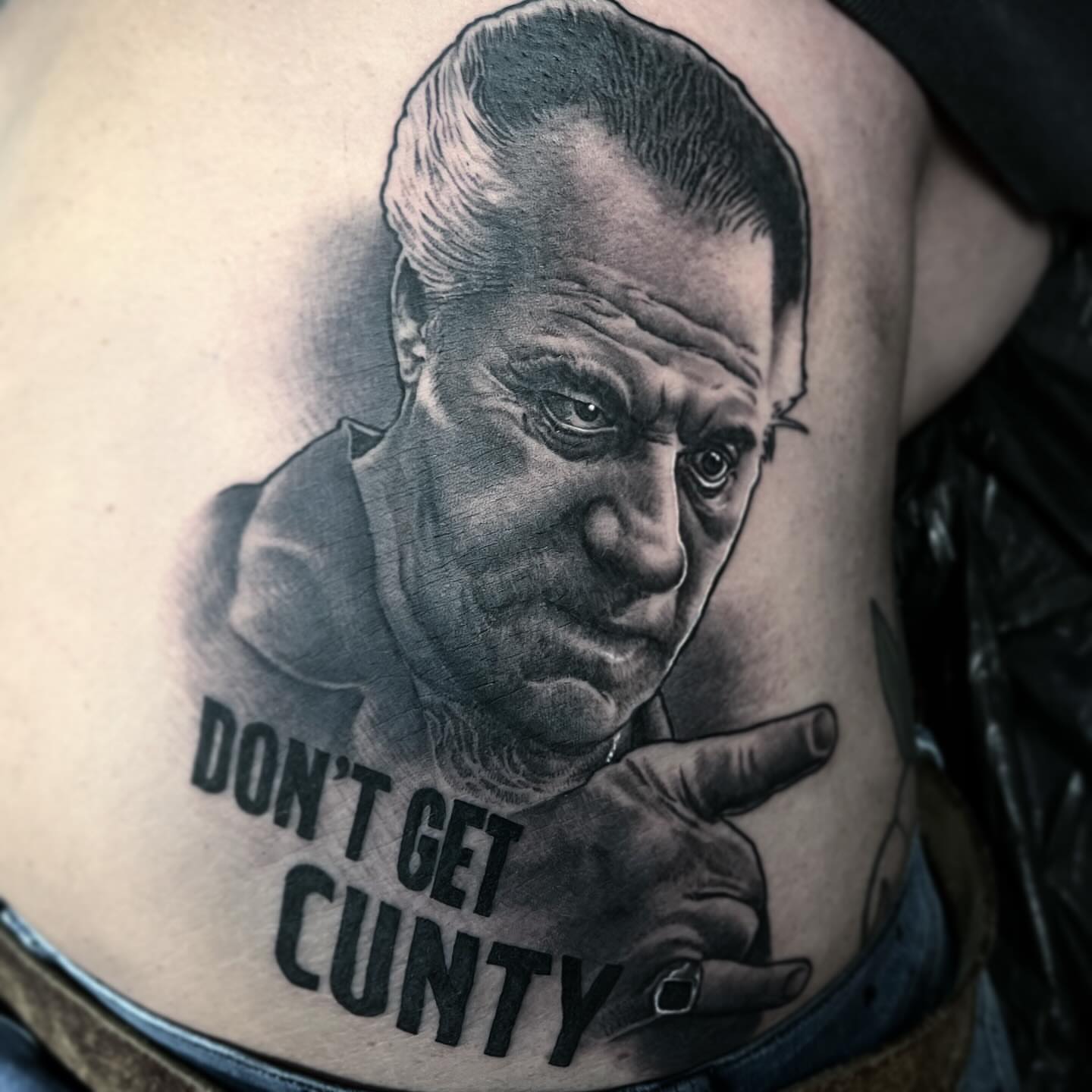 Tattoo by @rikkileetattoo — black_and_grey
