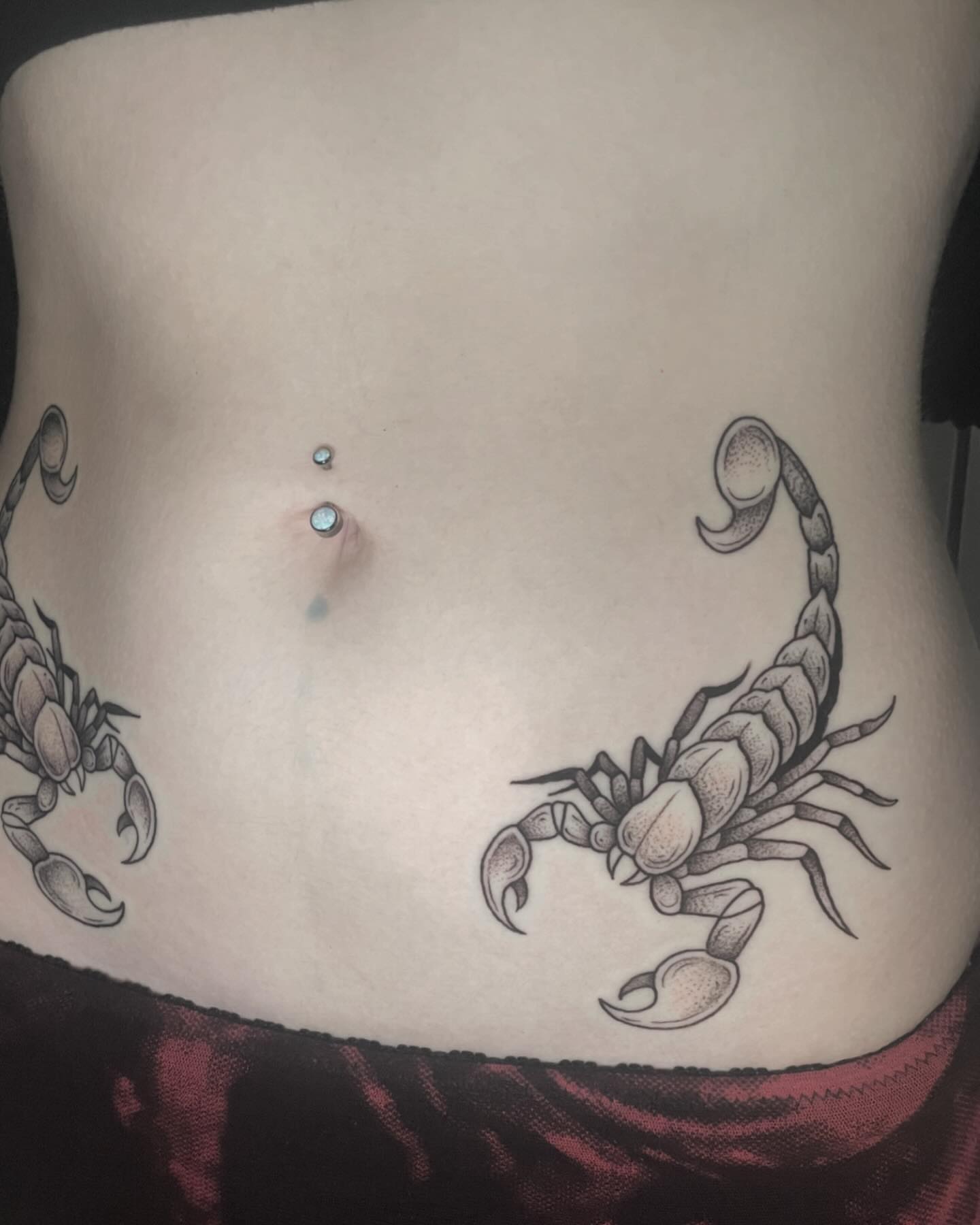Scorpion black and grey tattoo by Amanda Marie, Edmonds, Washington