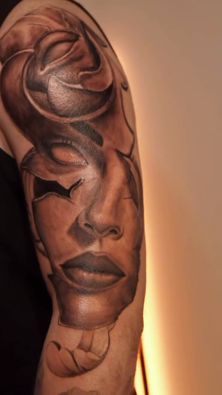 Tattoo by @romanostattoo — black_and_grey, realism