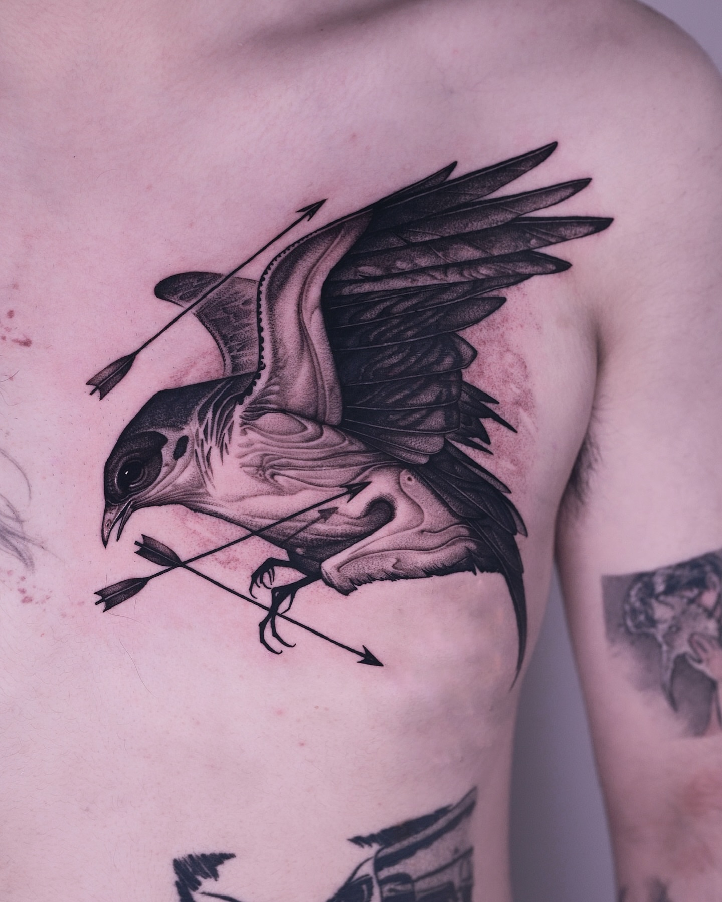 Tattoo by @9rukim — black_and_grey, realism