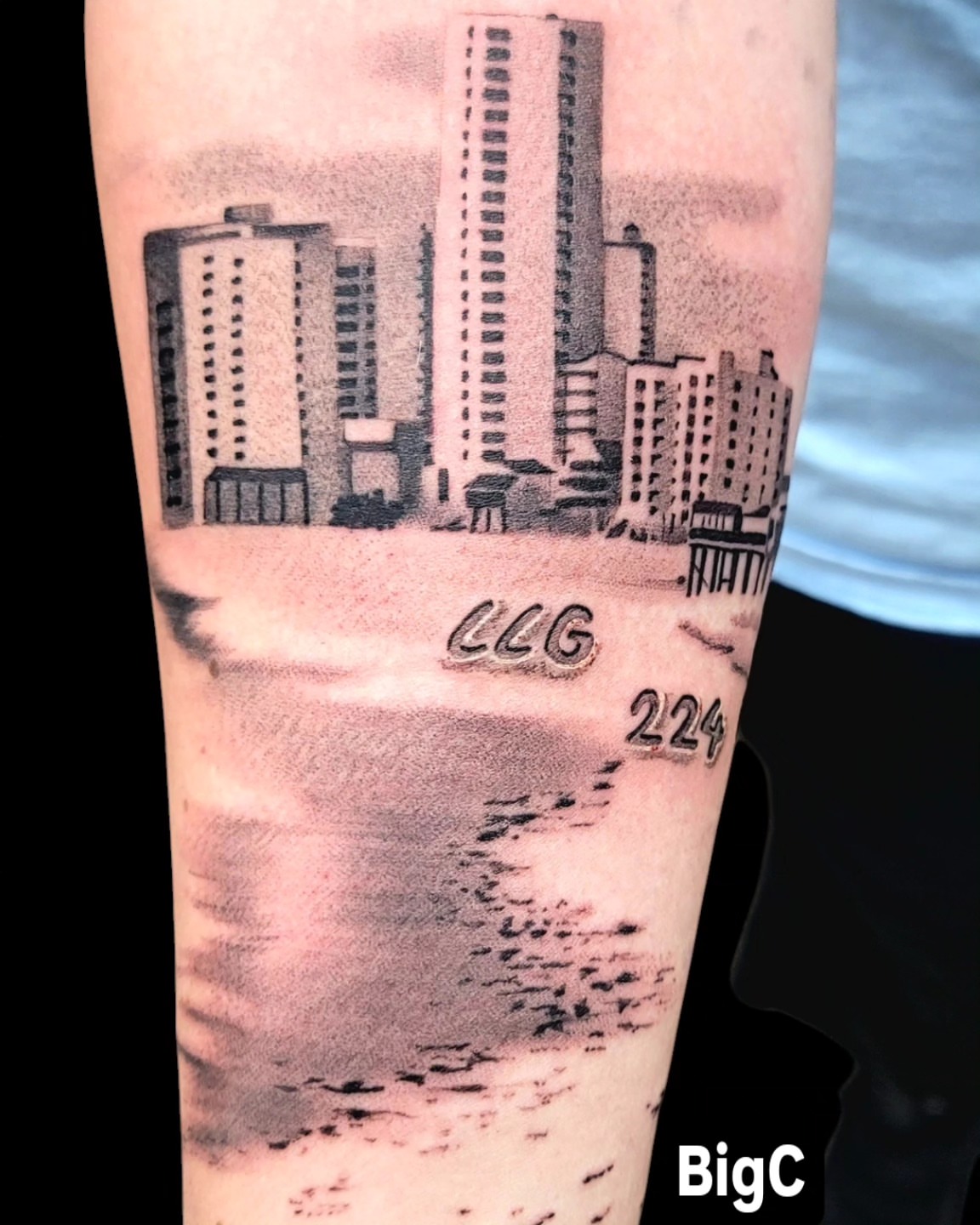 Tattoo by @bigcdotatts — black_and_grey
