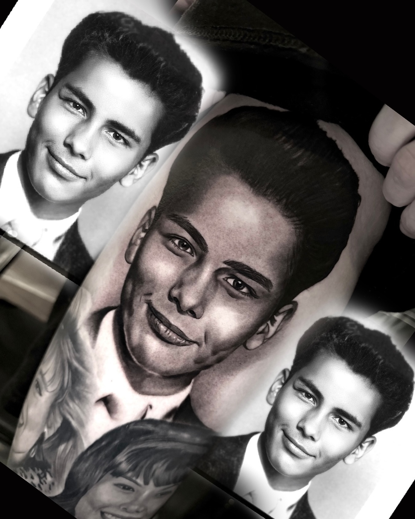 Portrait realism tattoo by Nathan Guerrero