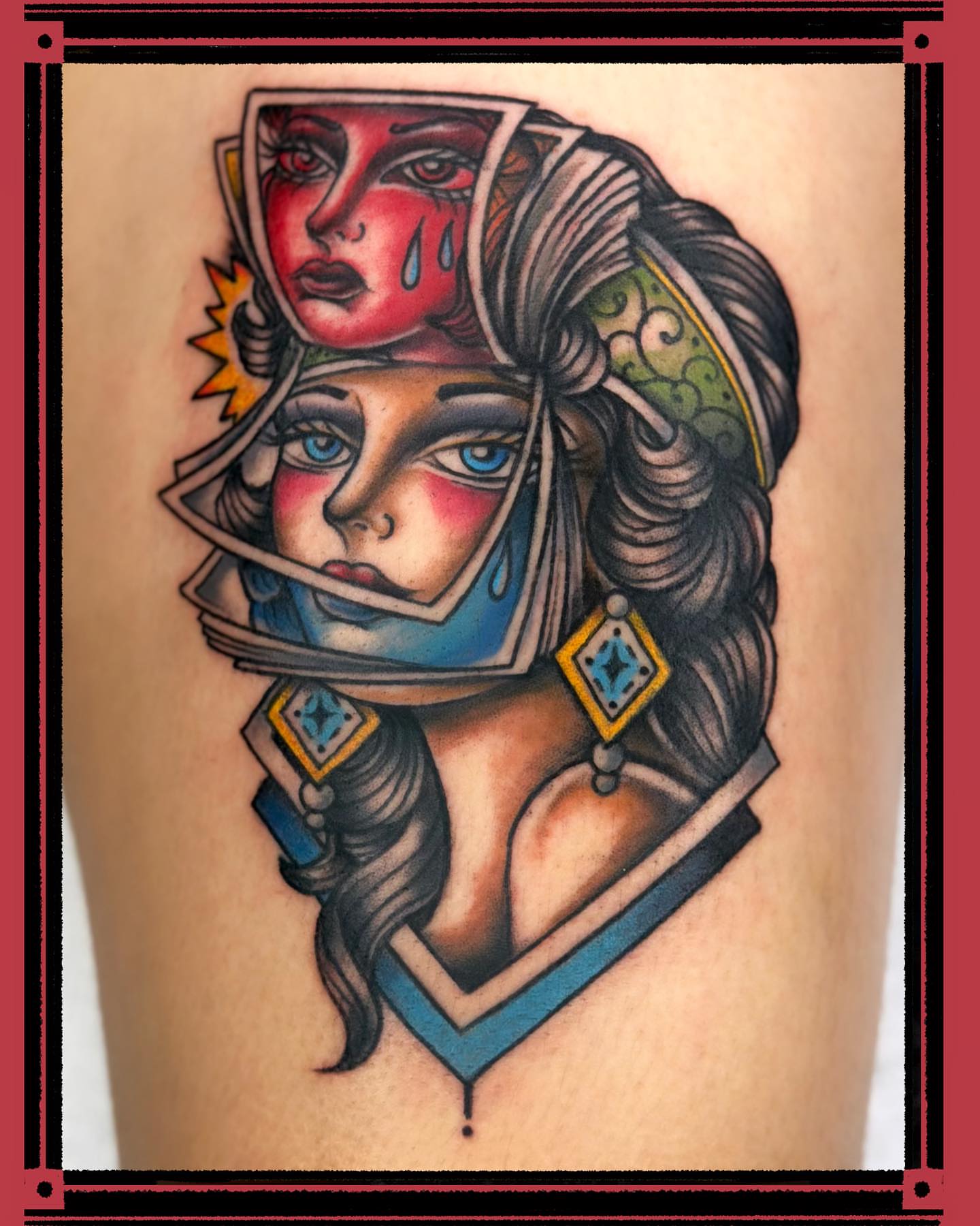 Tattoo by @deathbydejavu — american_traditional, geometric
