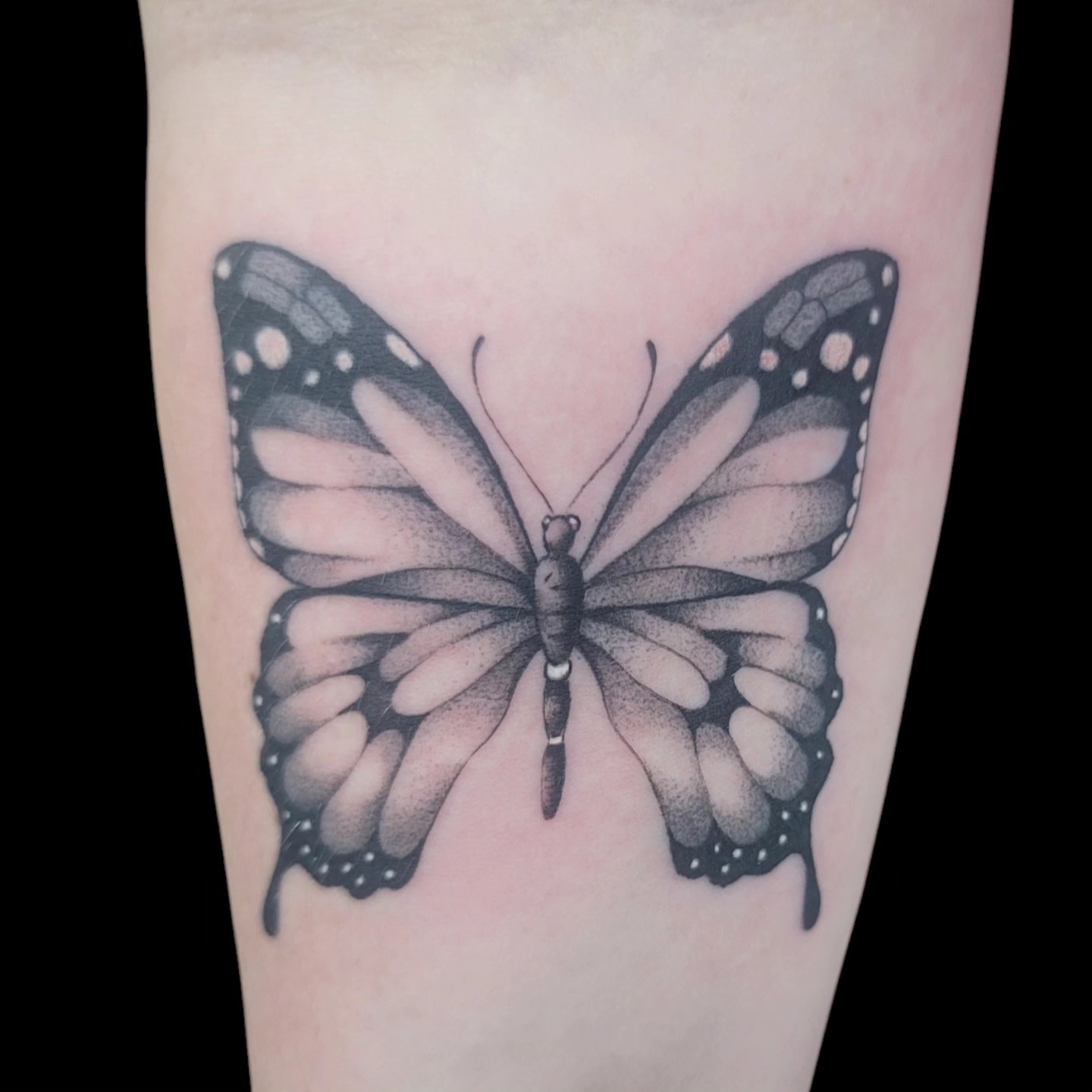 Tattoo by @bigcdotatts — dotwork