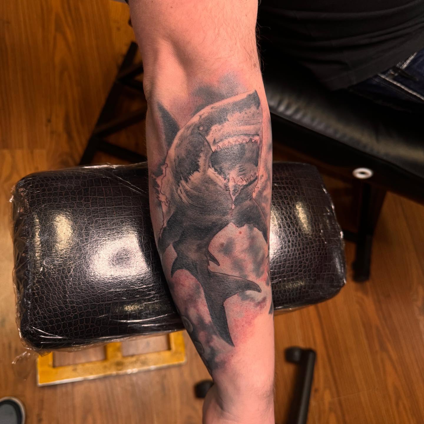 Tattoo by @meme_tattoos — black_and_grey