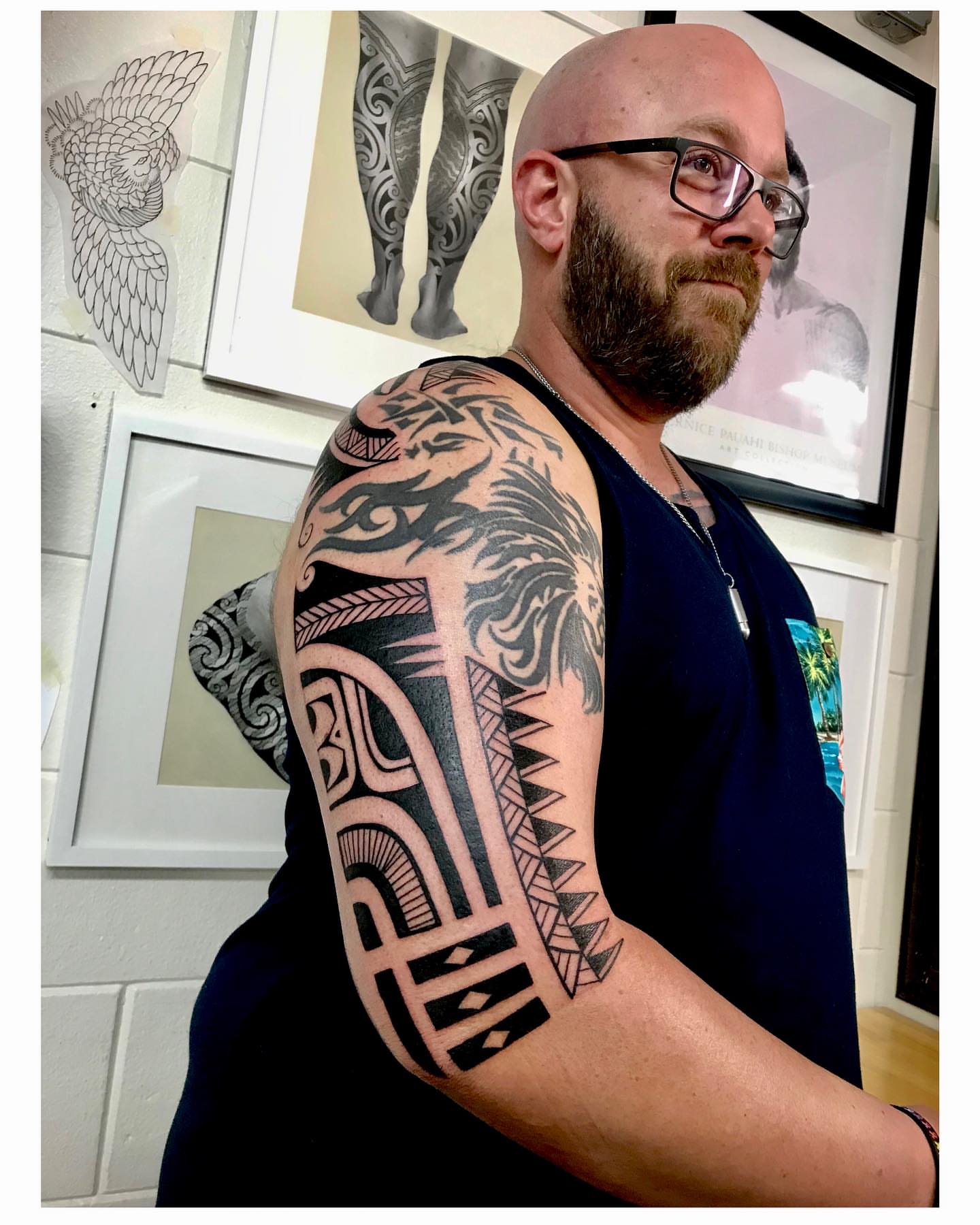 Tattoo by @hiwawolfe — tribal, geometric