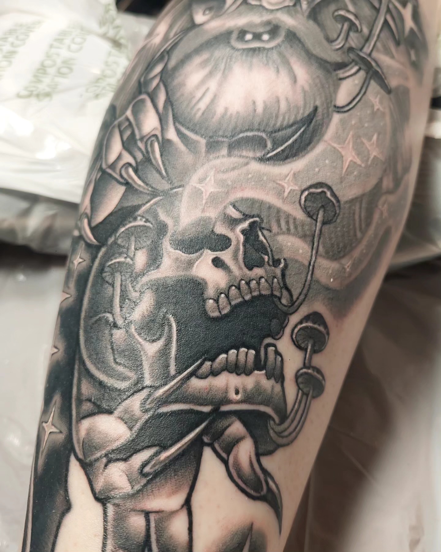 Tattoo by @daniwilsonart — black_and_grey