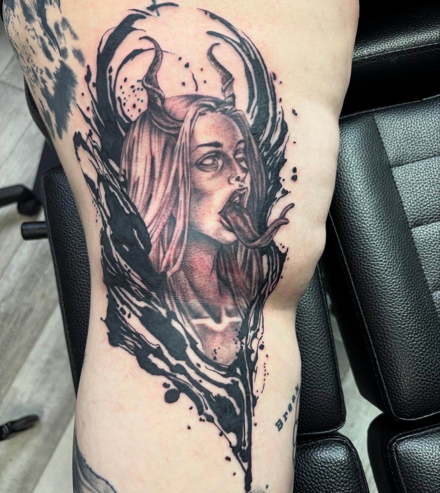 Tattoo by @tatt2dennis — black_and_grey, realism