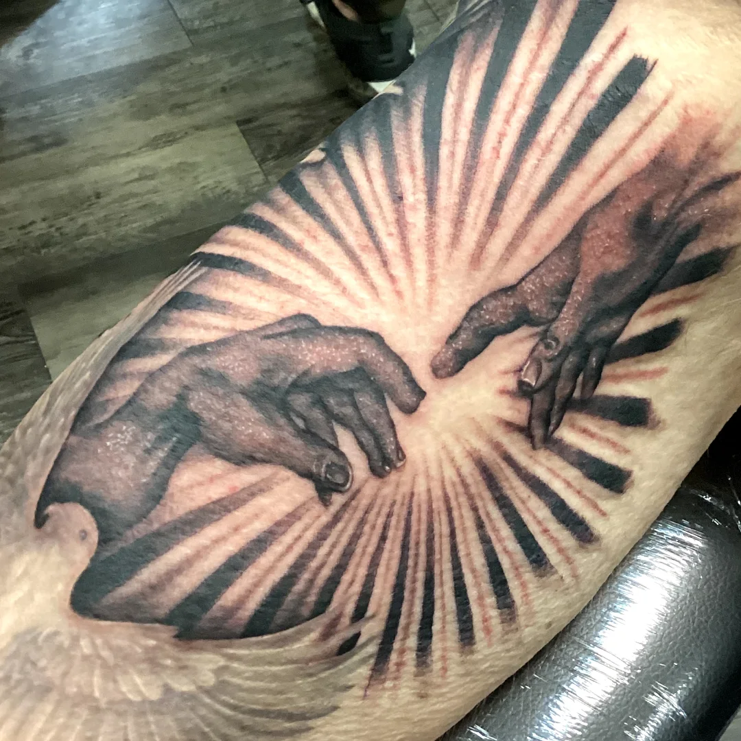 Tattoo by @crucible.ink — realism, black_and_grey