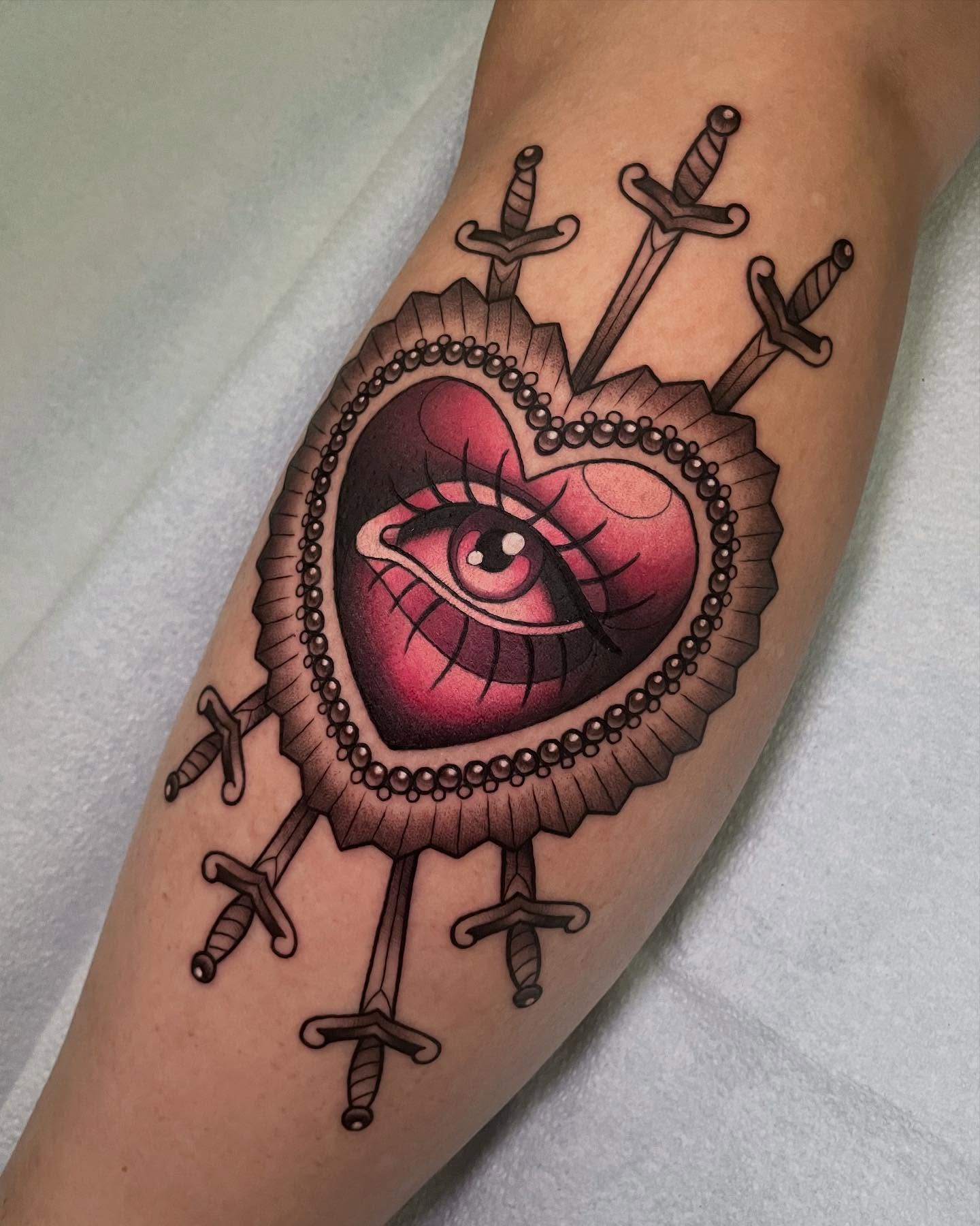 Tattoo by @amyjeantattoos — american_traditional, dark_realism