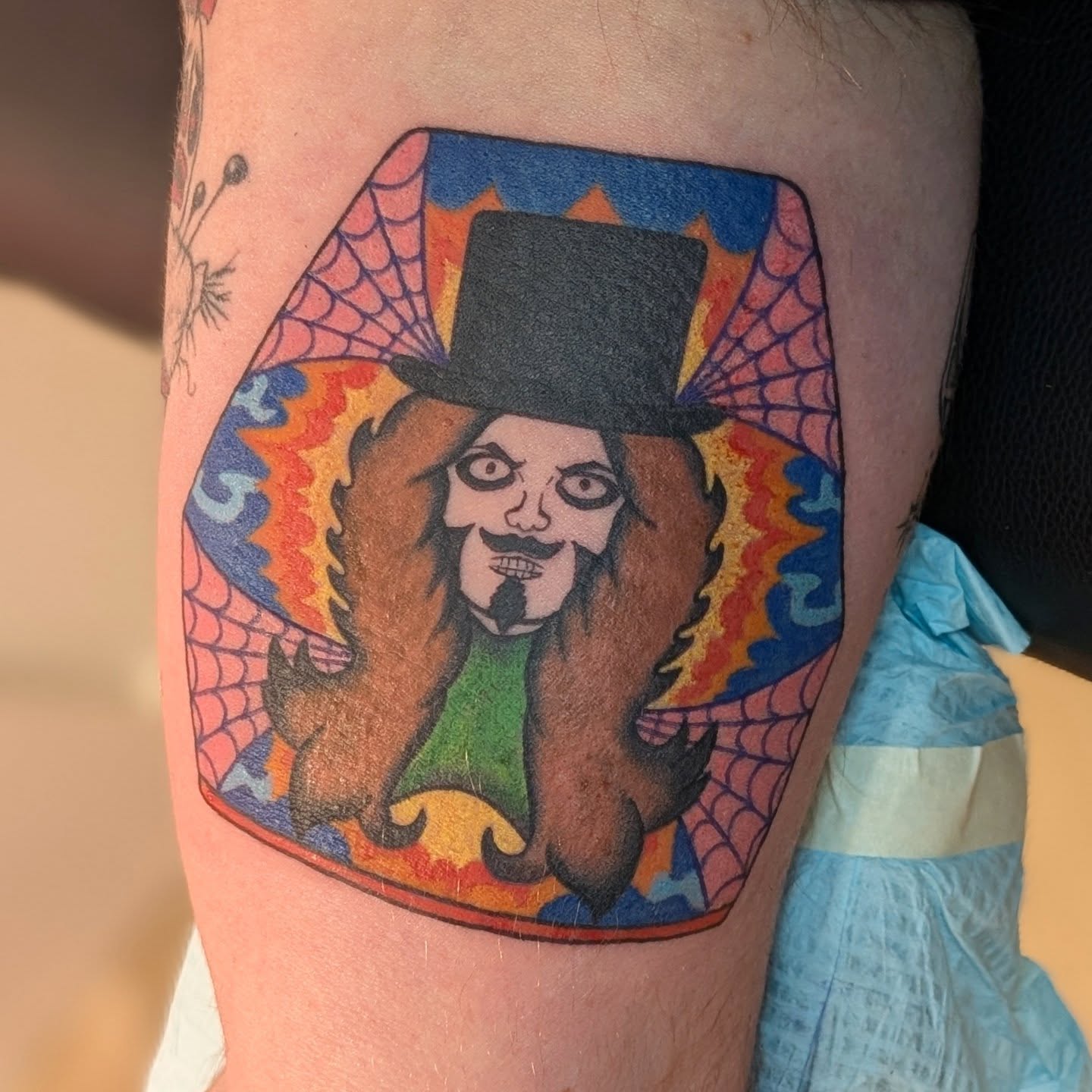 Jack White illustrative tattoo on the forearm by π²π°πket