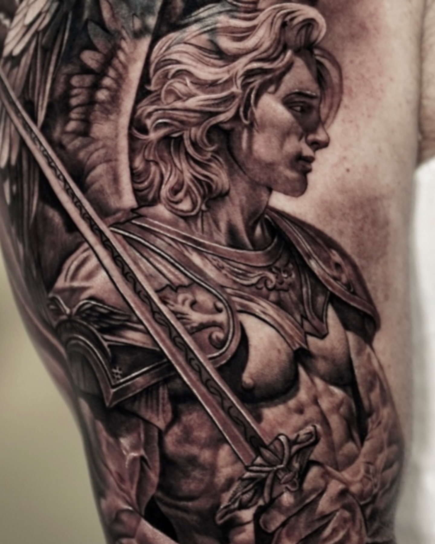 Tattoo by @rendertattoo β realism, black_and_grey