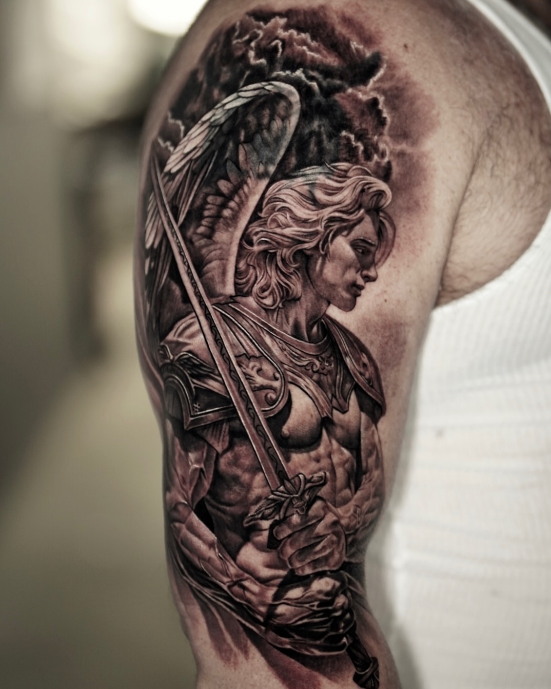 Tattoo by @rendertattoo β realism, black_and_grey