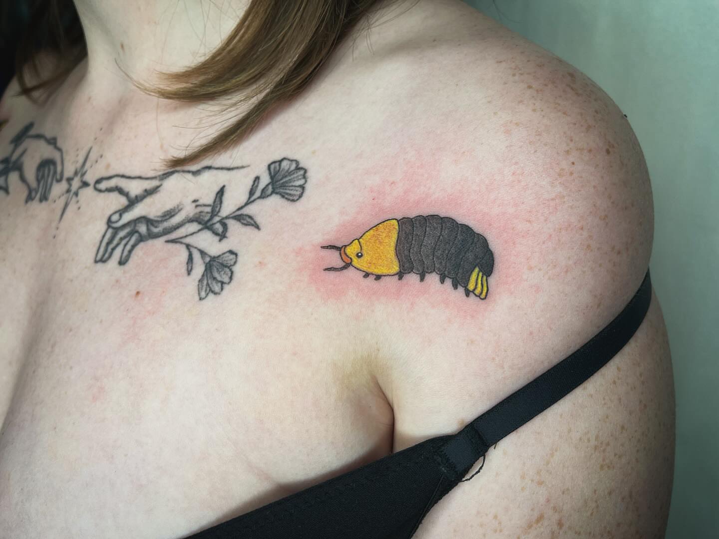 Beetle realism tattoo on the shoulder by Peach ๐, Portland, Oregon