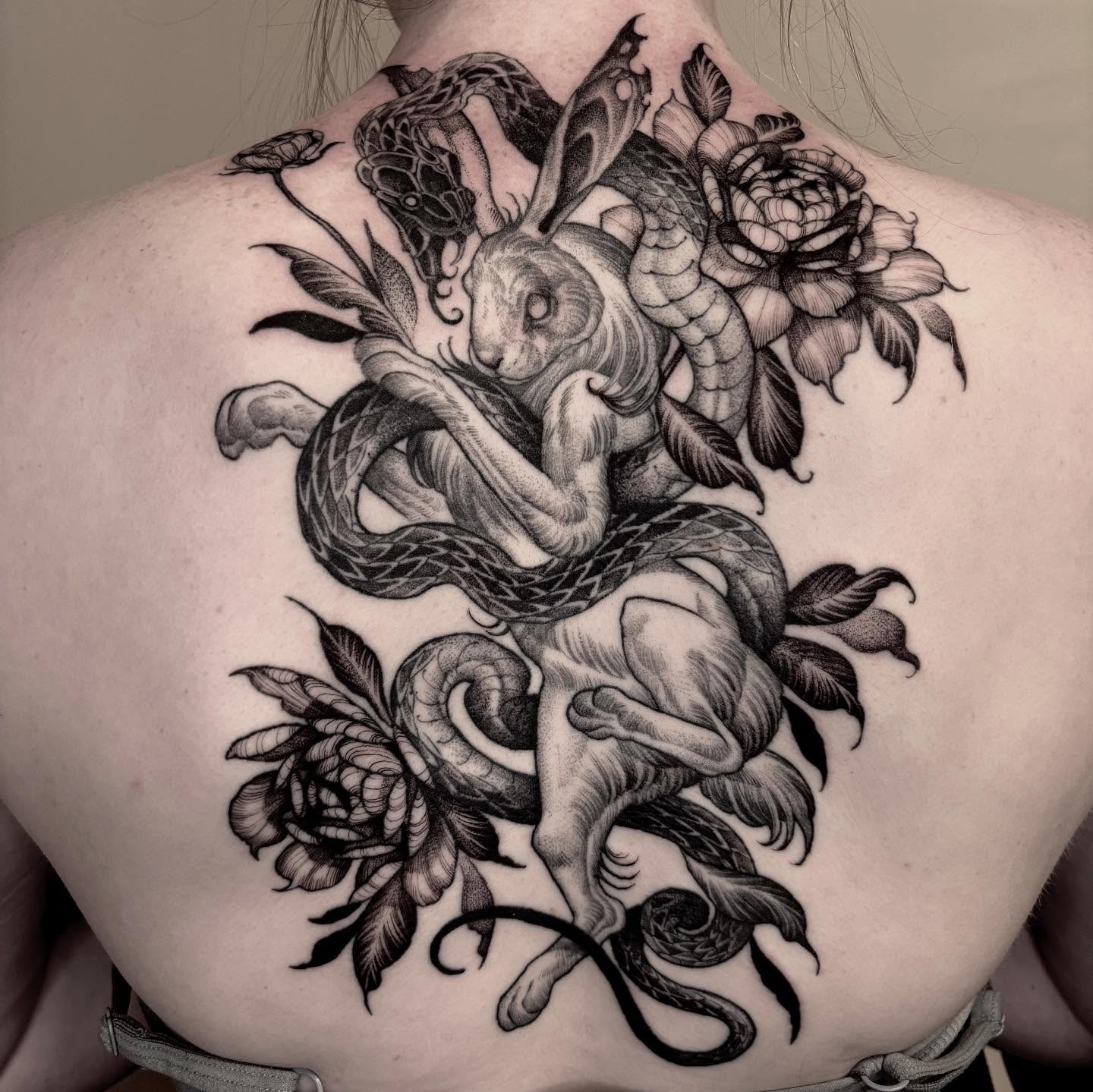 Tattoo by @crvbcore — black_and_grey, realism