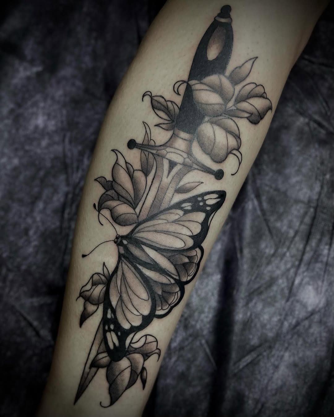 Tattoo by @inked.by.shelbie — black_and_grey, realism