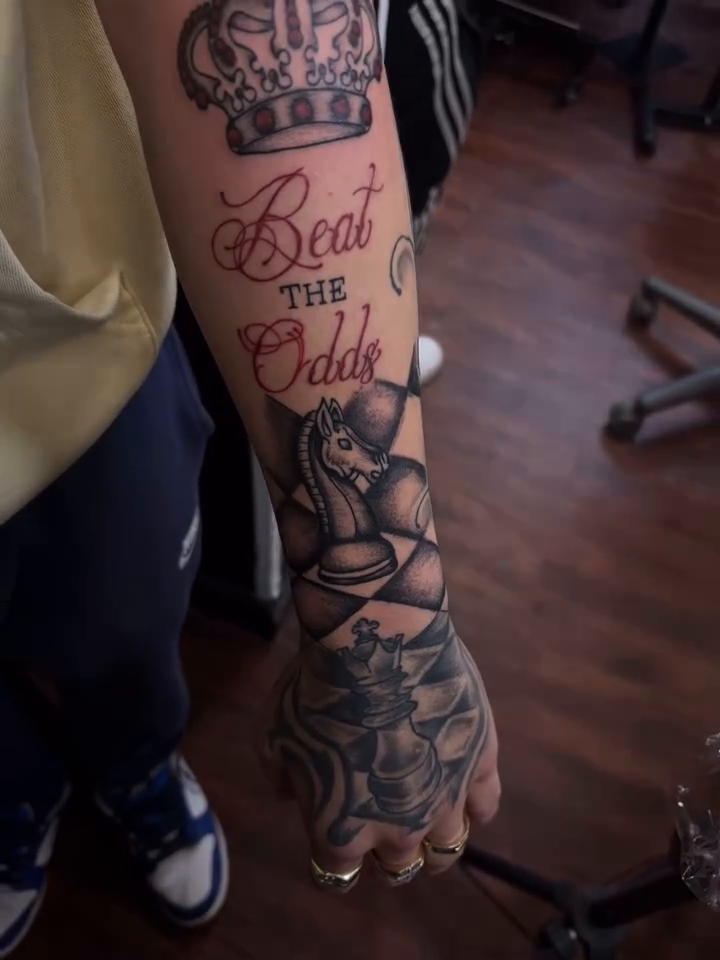 Tattoo by @tattoos_by_trav — lettering_script, black_and_grey