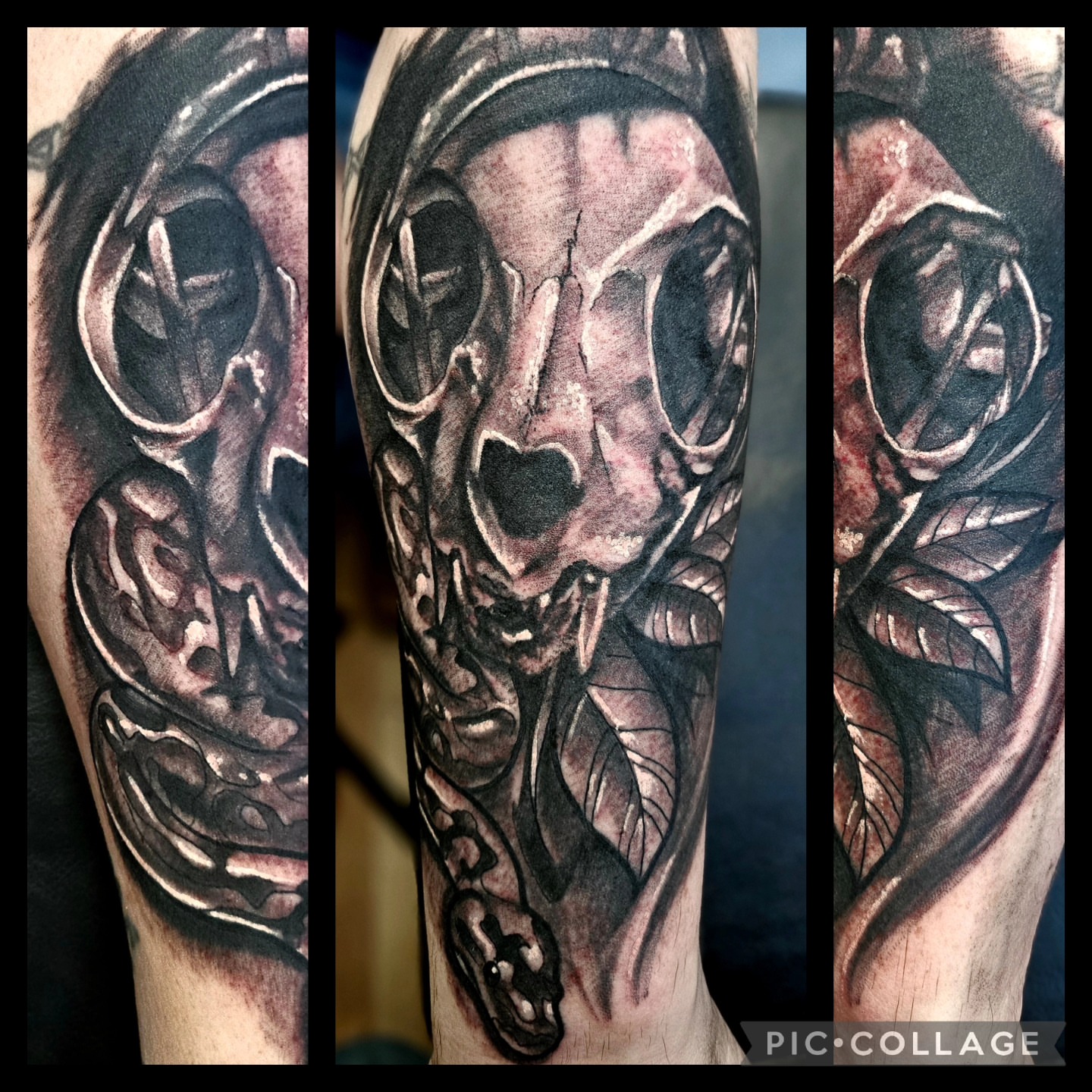 Skull realism tattoo on the forearm by Edward Argibay