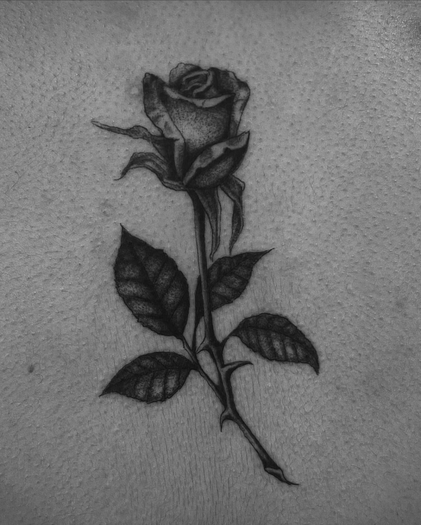 Rose realism tattoo by Joey Delarosa, San Francisco, California