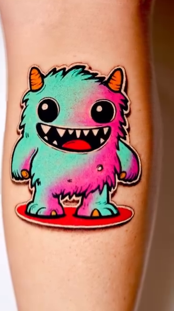 Monster new school tattoo by Dharma.tattoo