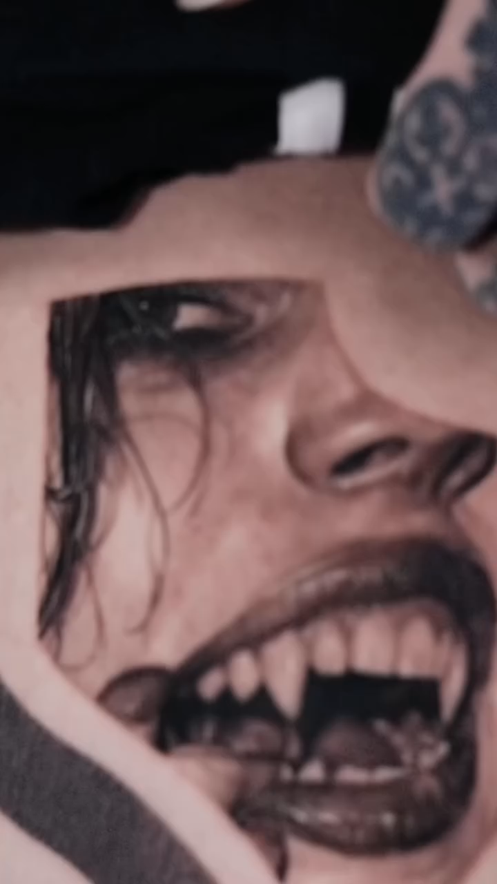 Tattoo by @comma_ttt — dark_realism, black_and_grey