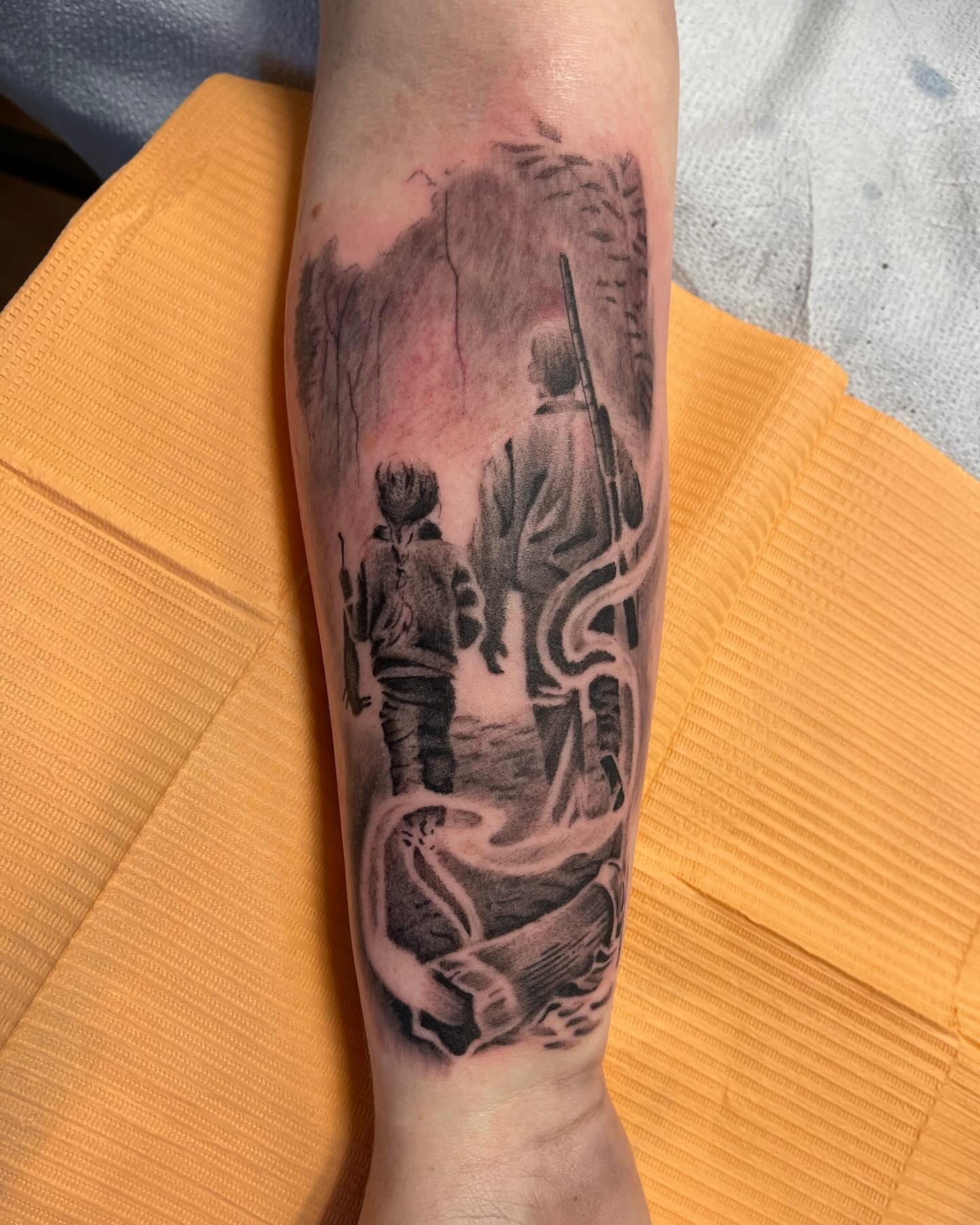 Tattoo by @tobiaztattooz — black_and_grey, realism