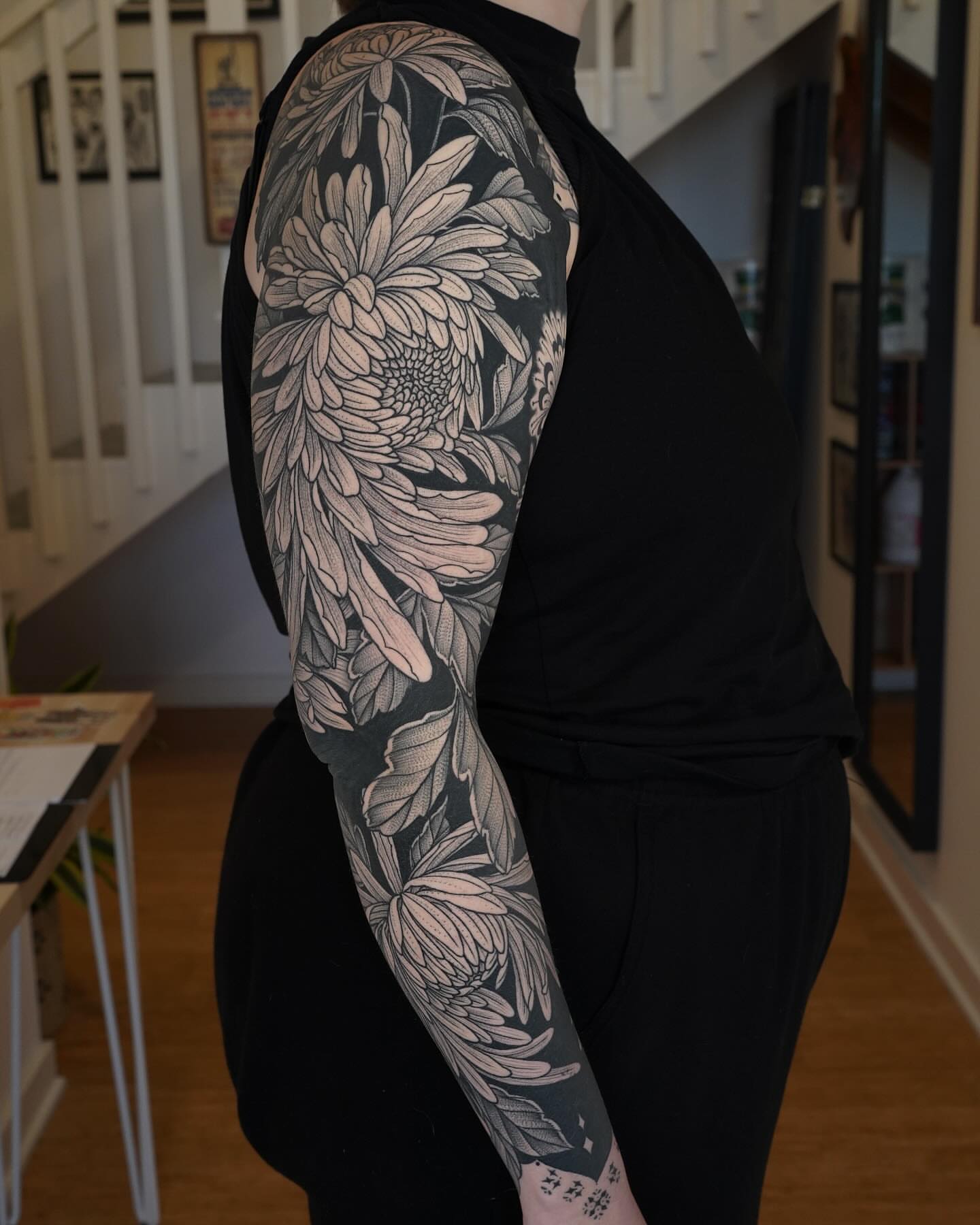 Tattoo by @thiefhands — black_and_grey