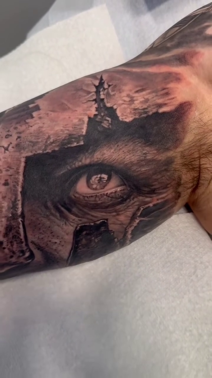 Tattoo by @tokarev_igor_tattoo — realism, black_and_grey