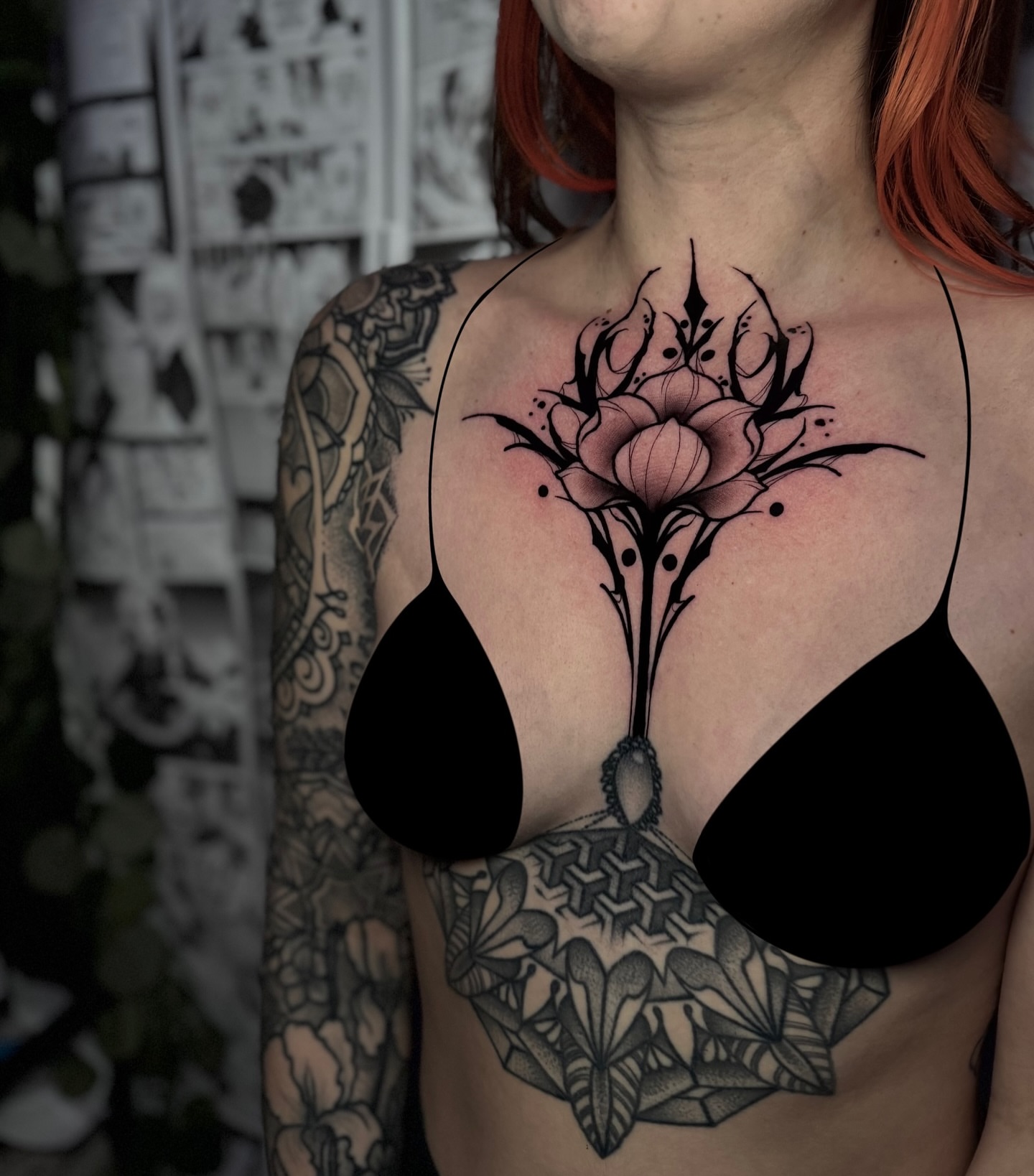 Tattoo by @shortyadtrtattoos β black_and_grey, geometric