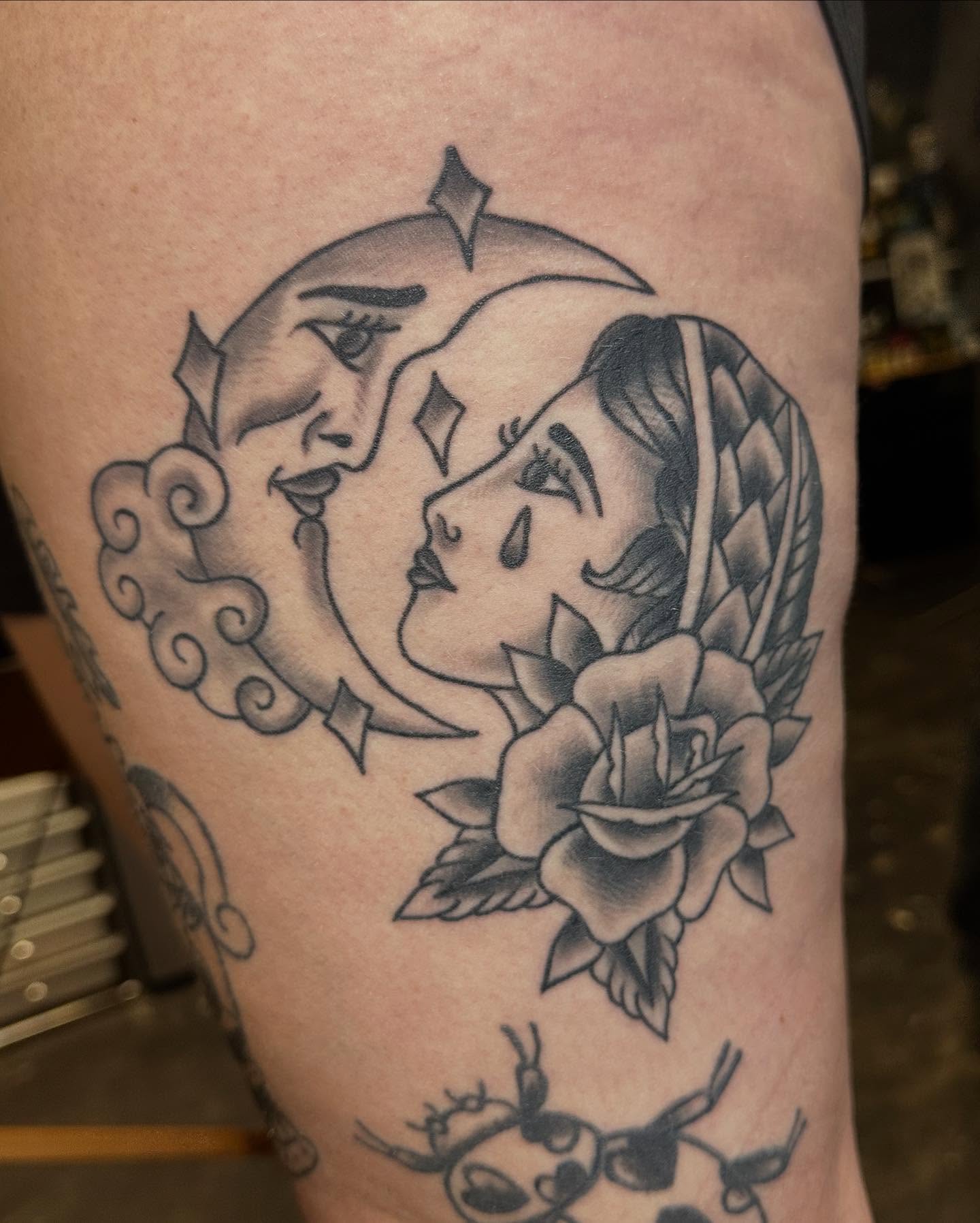 Tattoo by @eaglescreeech — american_traditional, black_and_grey
