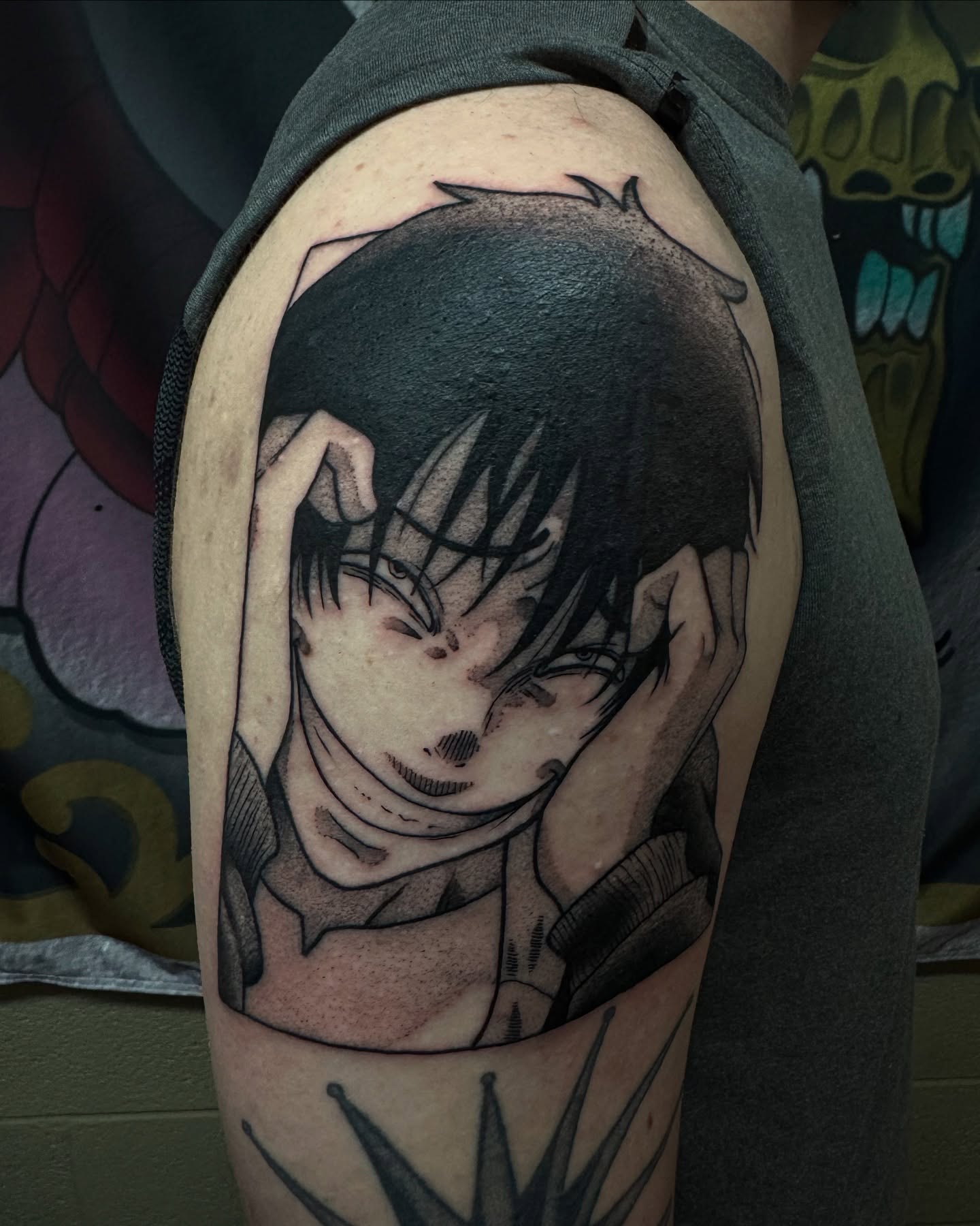 Tattoo by @casket_trash — anime