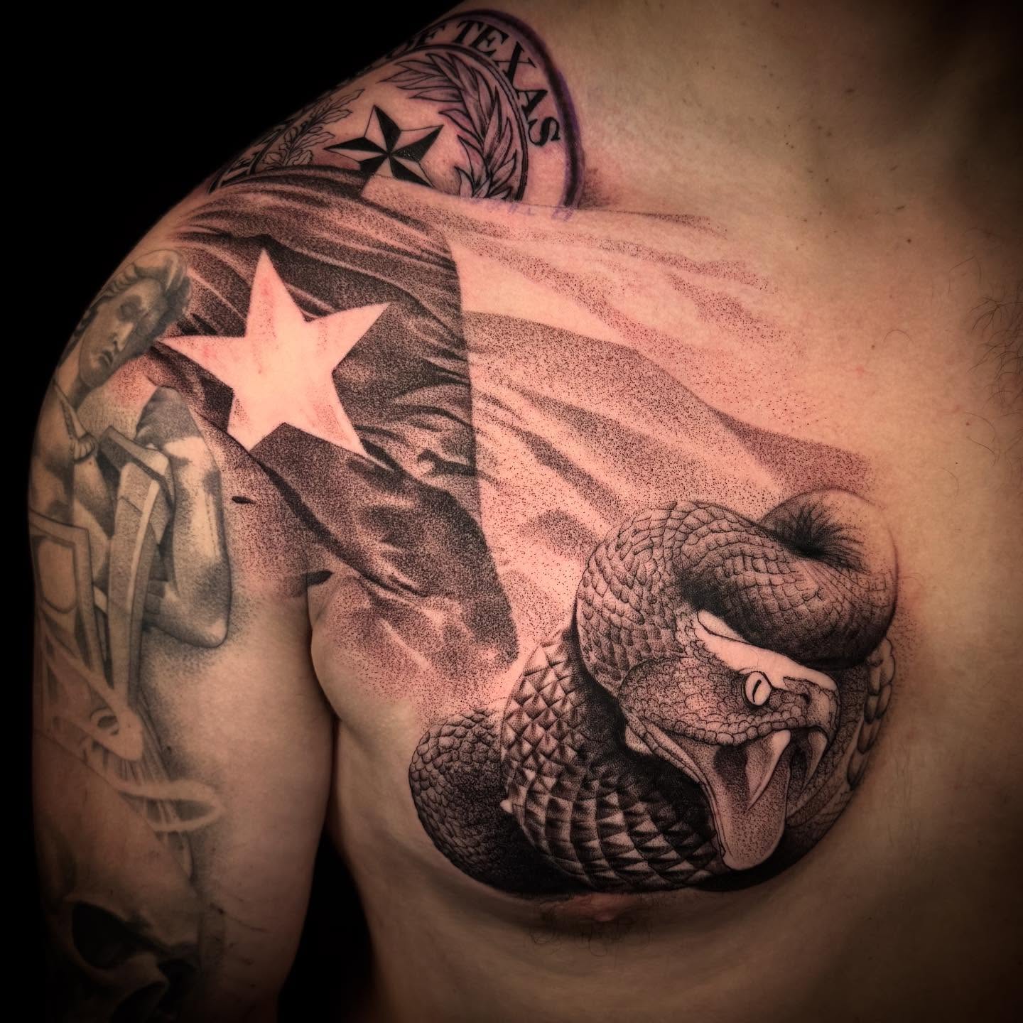 Tattoo by @lujanink — dotwork, realism