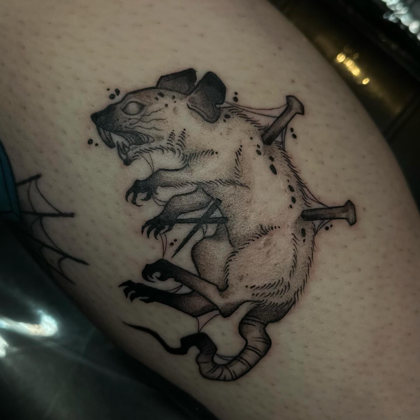 Tattoo by @quail.tattoos — black_and_grey