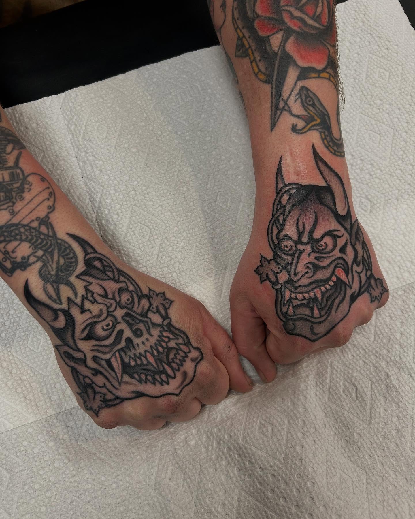 Tattoo by @samperrytattoos โ american_traditional, dark_realism