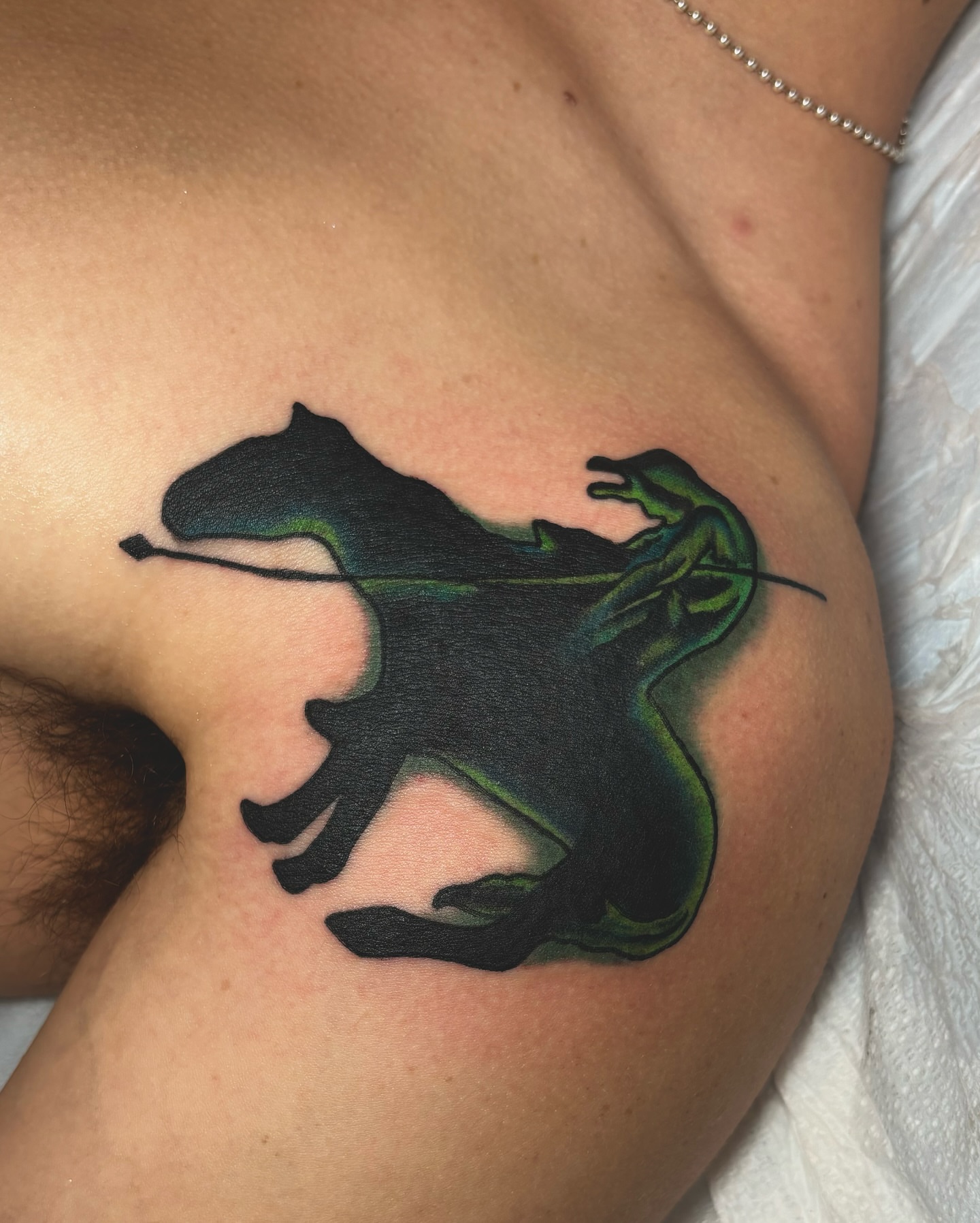 Panther and lizard realism tattoo on the chest by ๐๐๐ฏ๐ข๐ซ
