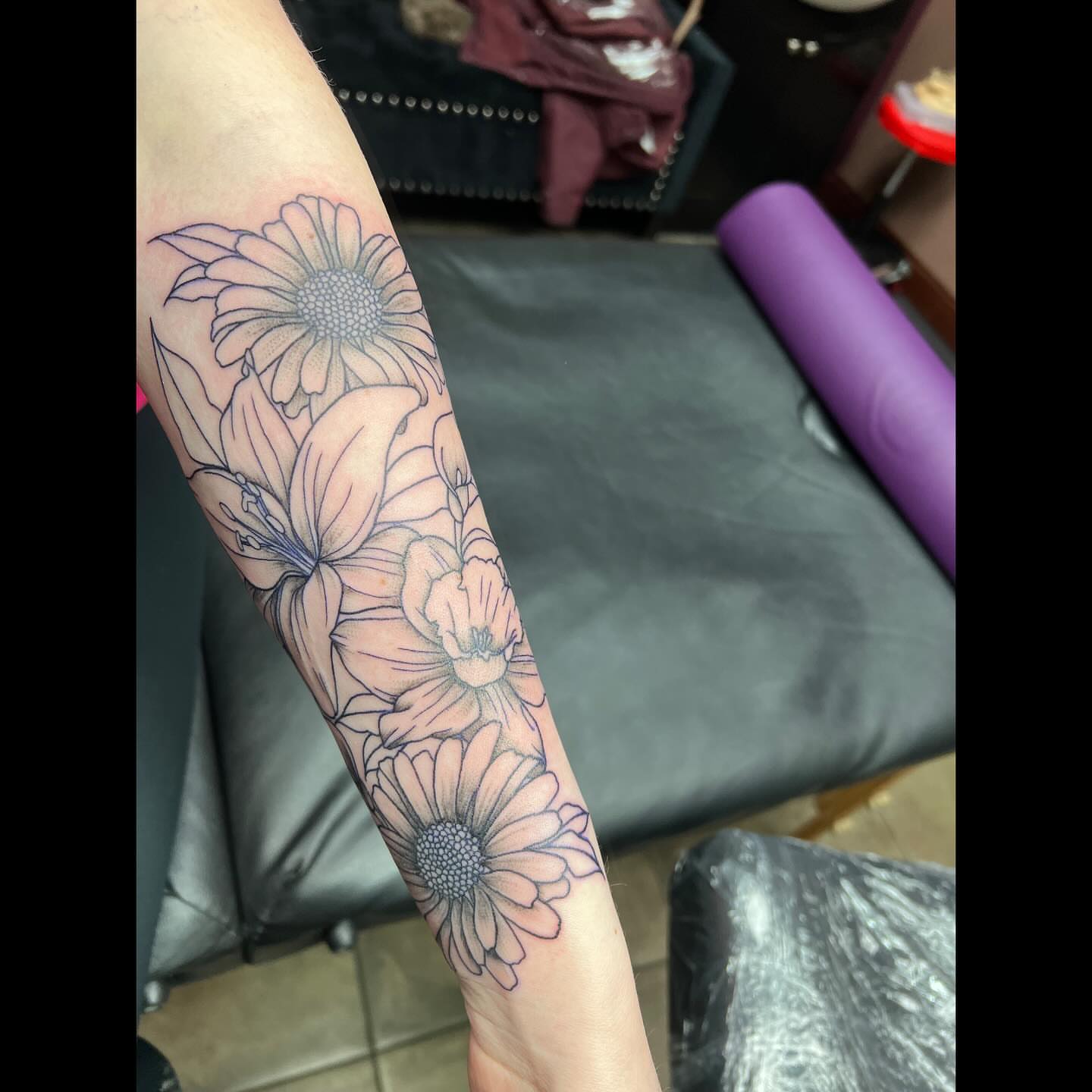 Tattoo by @artbydollface — dotwork