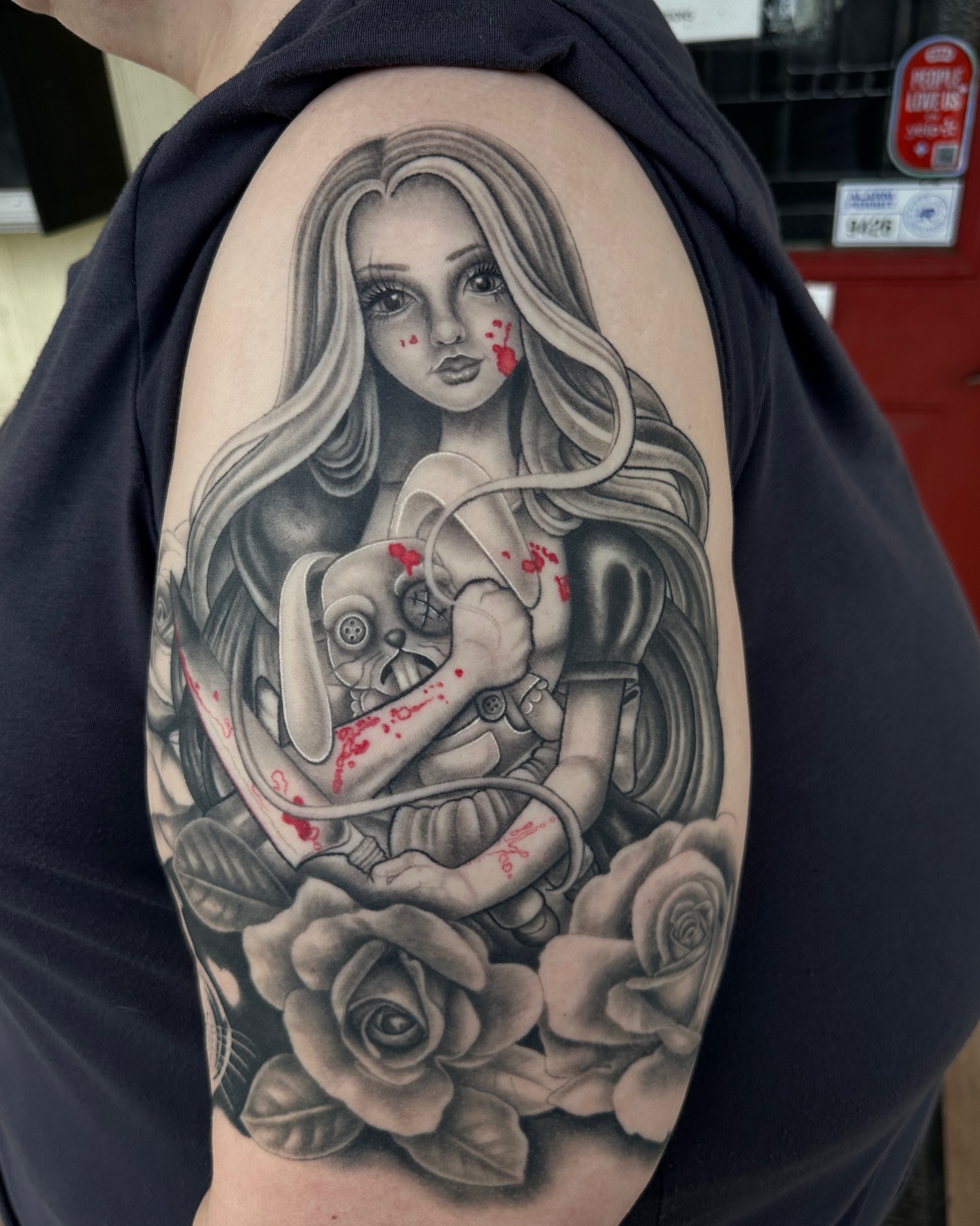 Tattoo by @michellehaleyart — black_and_grey, realism