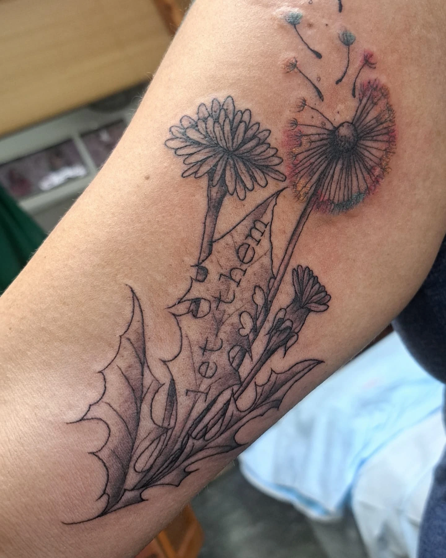 Tattoo by @birdshizzel — black_and_grey