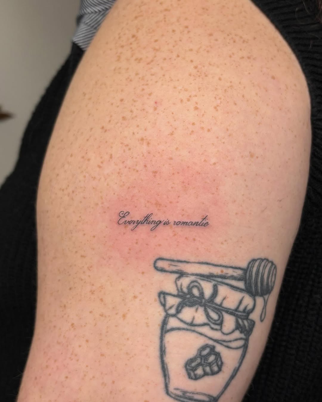 Tattoo by @alyssadoestattoos โ lettering_script, fine_line