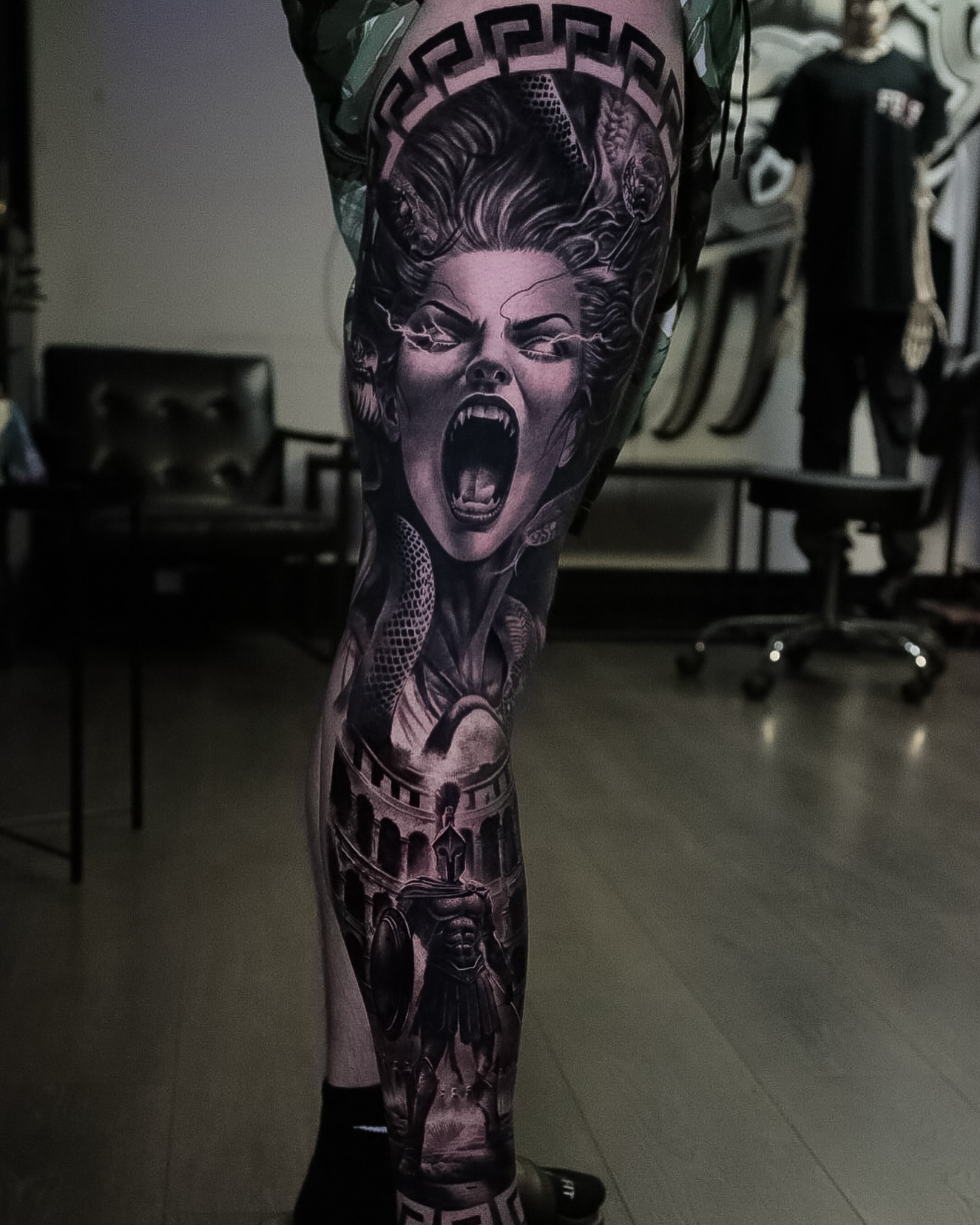 Tattoo by @davidxtattoos — black_and_grey, realism
