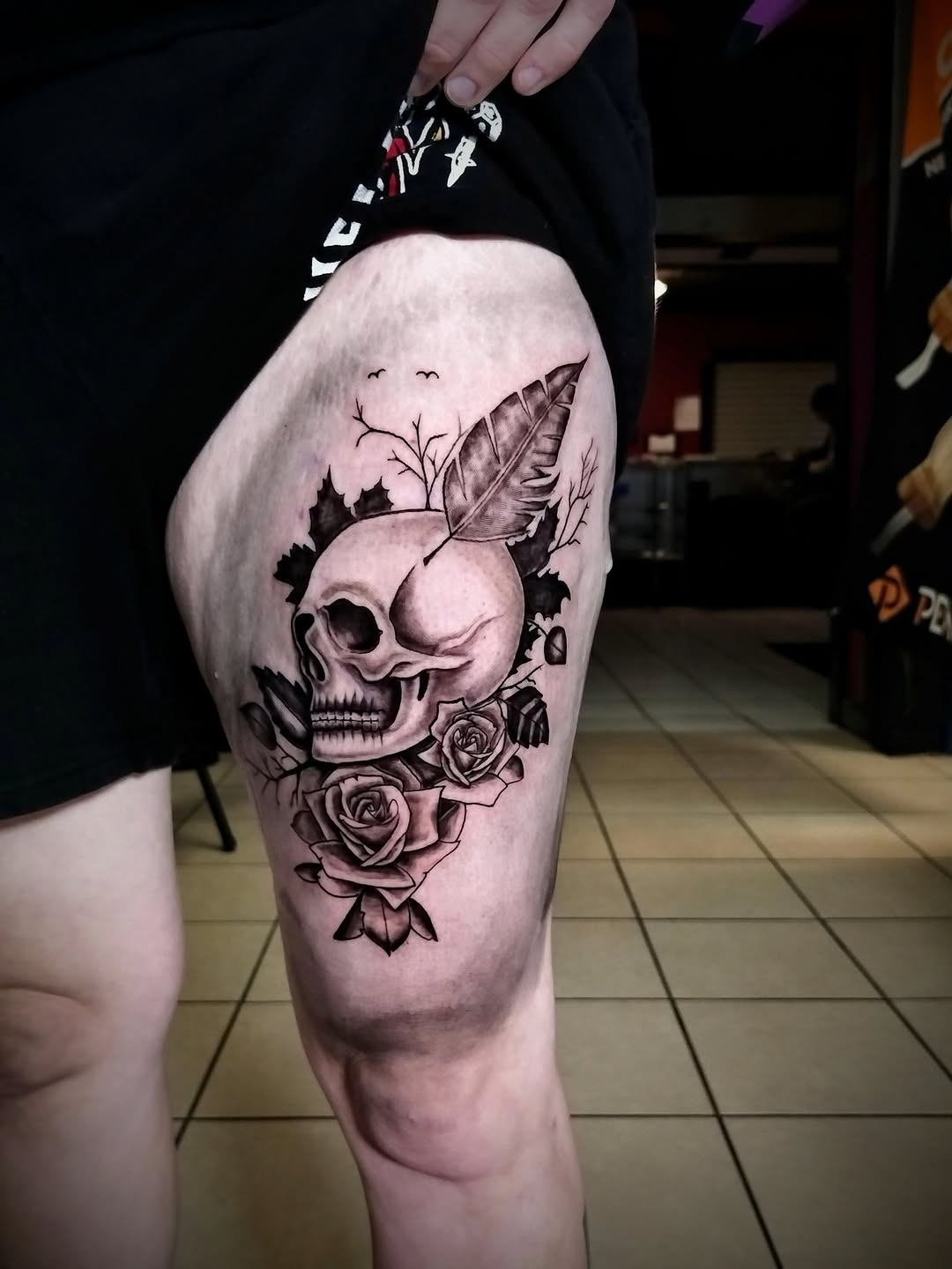 Tattoo by @creepybeazily — black_and_grey, realism