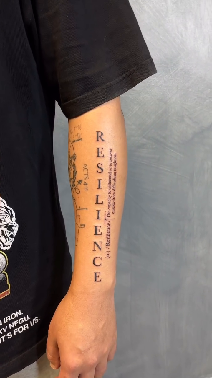 Tattoo by @vikabenito_tattoo — lettering_script, fine_line