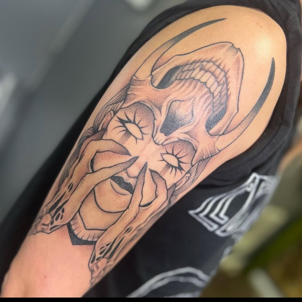 Tattoo by @moemoetattoos — black_and_grey, realism